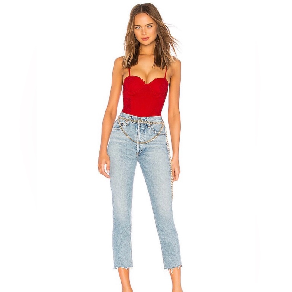 Agolde Riley High Rise Straight Crop in Zephyr Sz 26